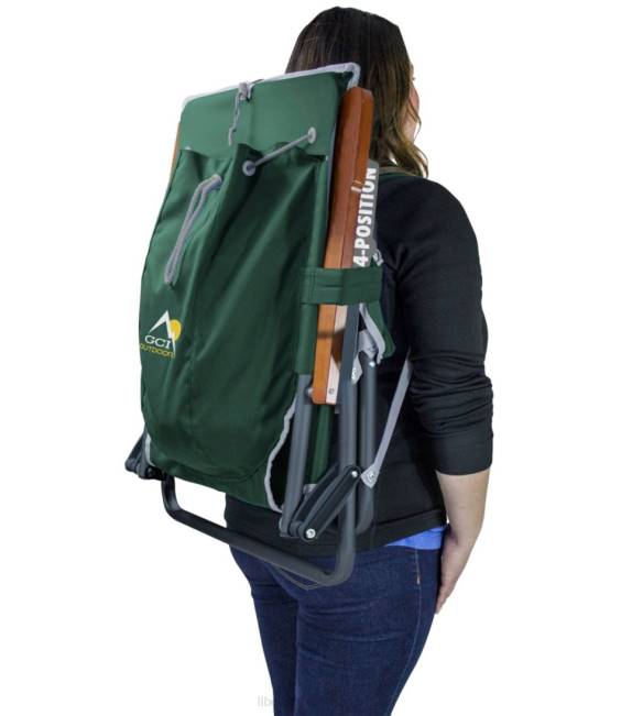 LLBean GCI Wilderness Recliner Unisex J46J1441 Camping Furniture Hunter Green