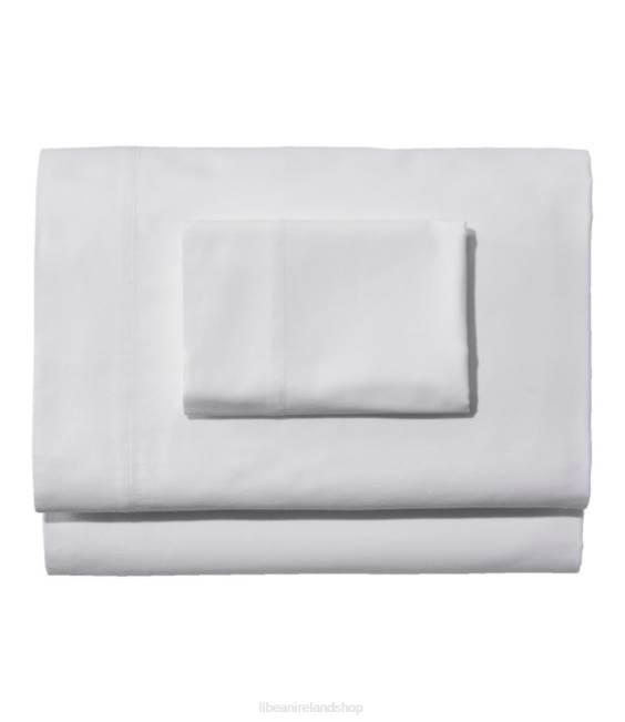 LLBean Garment Washed Sateen Sheet Collection Unisex J46J4472 Bedding White