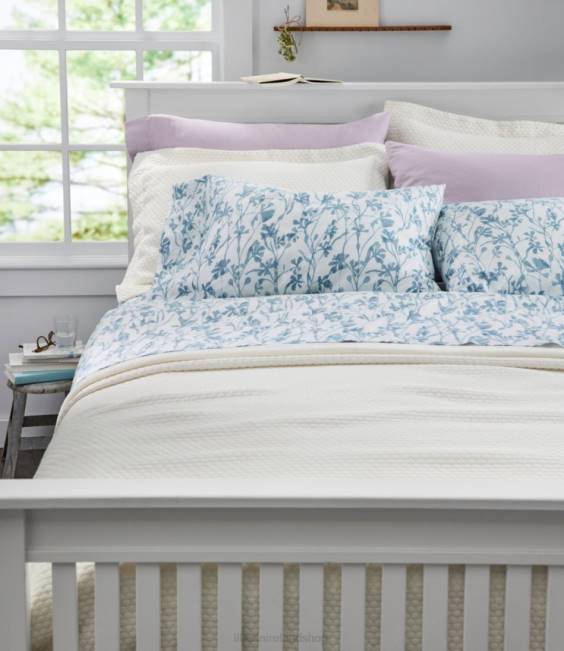 LLBean Garment Washed Sateen Sheet Collection Unisex J46J4472 Bedding White