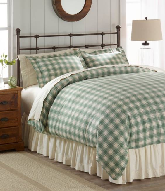 LLBean Gathered Cotton Bed Skirt Unisex J46J2672 Bedding Cream