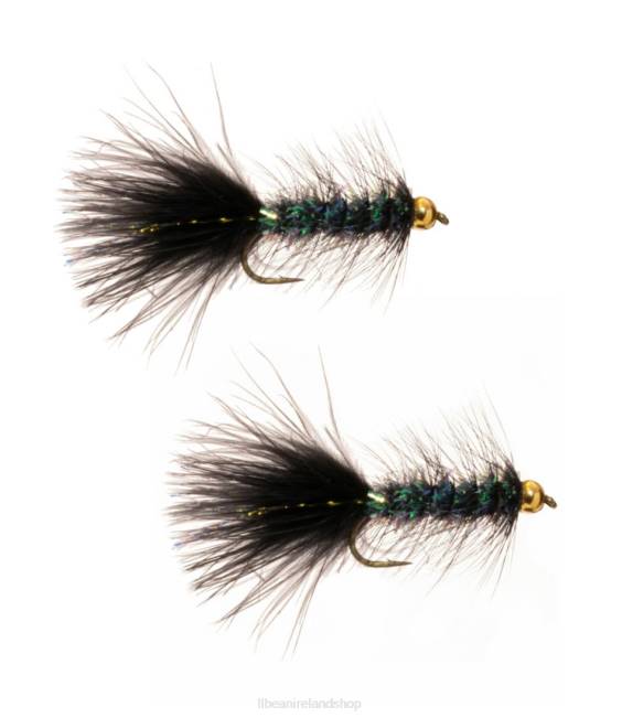 LLBean Gold Bead Crystal Bugger Unisex J46J1975 Fishing Black