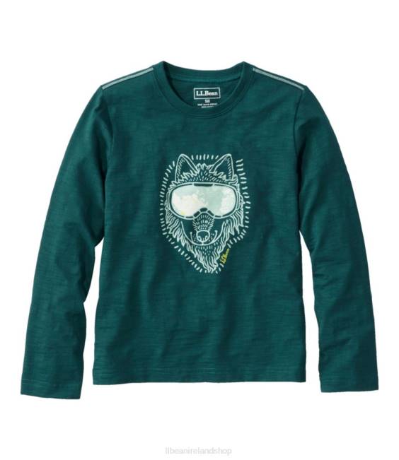 LLBean Graphic Tee Kids J46J5929 Clothing Dark Pine Wolf