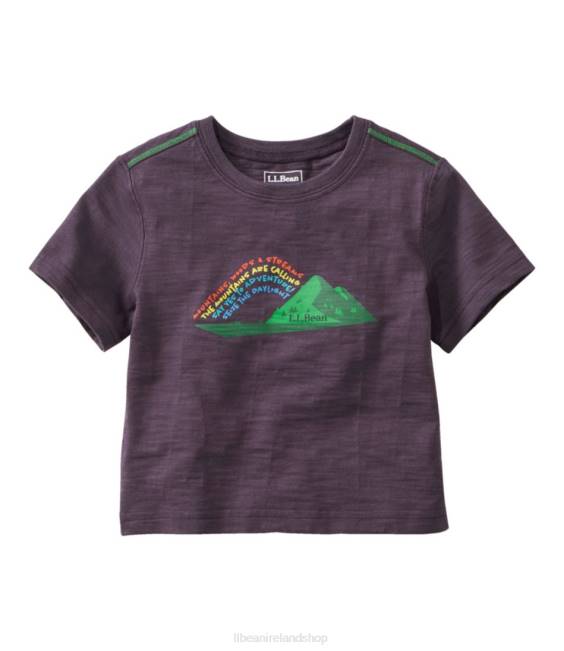 LLBean Graphic Tee Kids J46J7006 Clothing Darkest Purple Rainbow