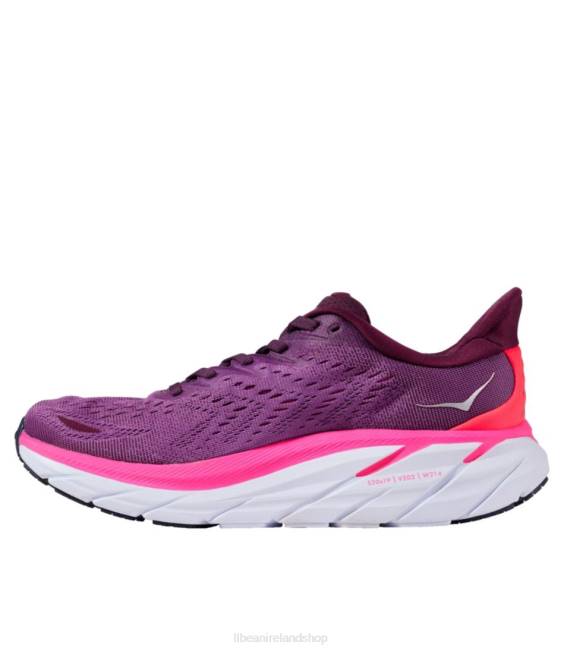 LLBean HOKA Clifton 8 Running Shoes Women J46J1069 Footwear Grape Wine/Beautyberry