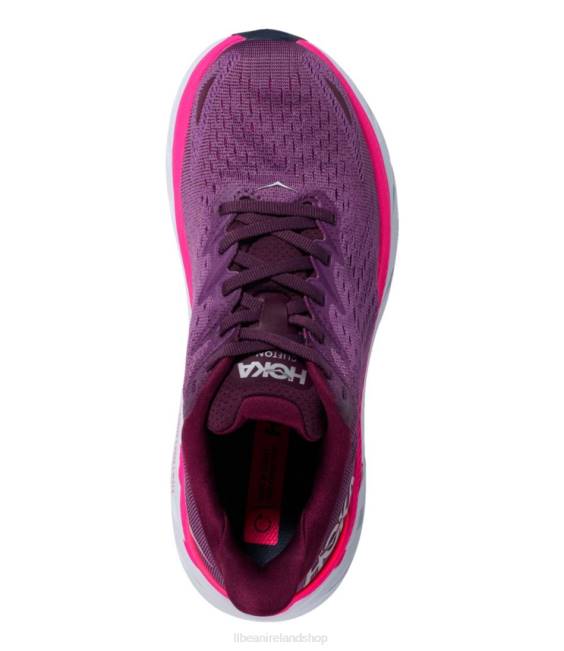 LLBean HOKA Clifton 8 Running Shoes Women J46J1069 Footwear Grape Wine/Beautyberry
