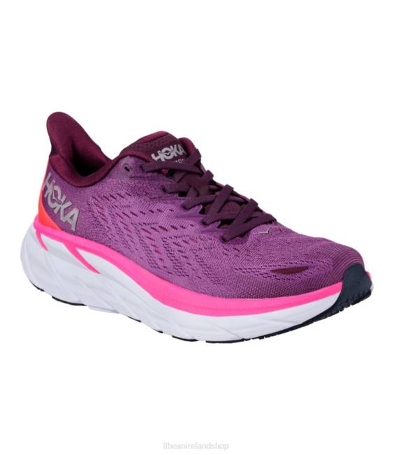 LLBean HOKA Clifton 8 Running Shoes Women J46J1069 Footwear Grape Wine/Beautyberry