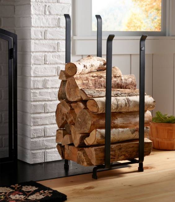 LLBean Hearthside Log Holder Unisex J46J2782 Home Decor Black