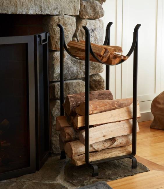 LLBean Hearthside Wood Rack Unisex J46J2860 Home Decor Black