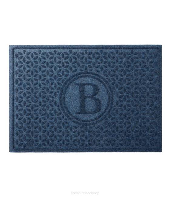 LLBean Heavyweight Recycled Waterhog Doormat Blooming Circles Personalized Unisex J46J2513 Home Goods Moonlight Blue