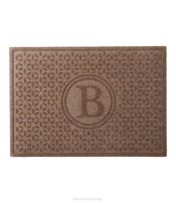 LLBean Heavyweight Recycled Waterhog Doormat Blooming Circles Personalized Unisex J46J4362 Home Goods Khaki