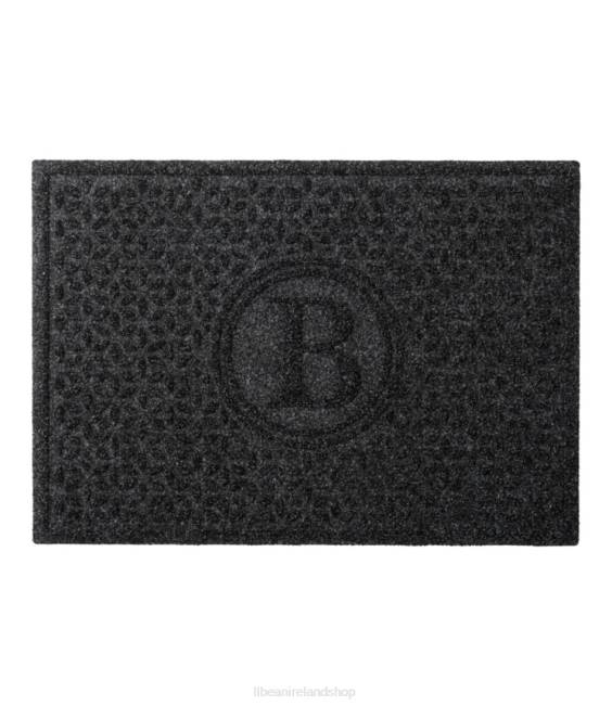 LLBean Heavyweight Recycled Waterhog Doormat Blooming Circles Personalized Unisex J46J5531 Home Goods Charcoal