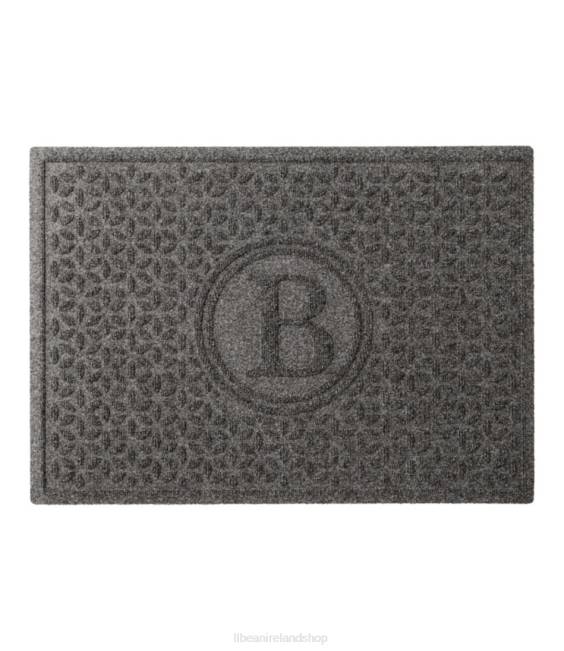 LLBean Heavyweight Recycled Waterhog Doormat Blooming Circles Personalized Unisex J46J6299 Home Goods Medium Gray