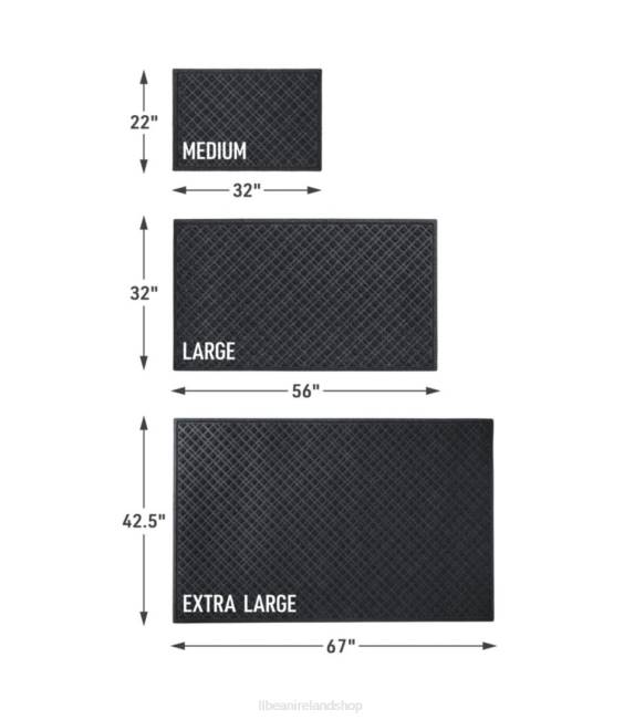 LLBean Heavyweight Recycled Waterhog Doormat Plaid Unisex J46J4358 Home Goods Khaki