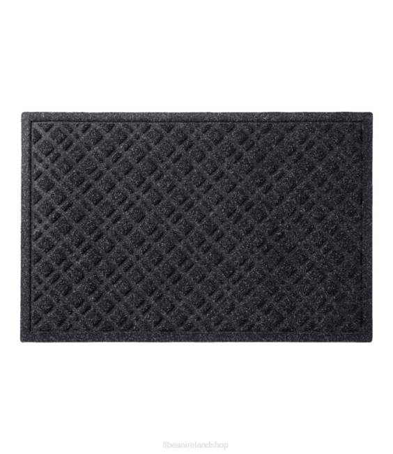 LLBean Heavyweight Recycled Waterhog Doormat Plaid Unisex J46J5528 Home Goods Charcoal