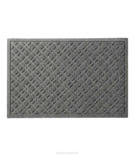 LLBean Heavyweight Recycled Waterhog Doormat Plaid Unisex J46J6297 Home Goods Medium Gray