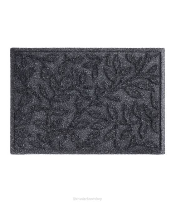 LLBean Heavyweight Recycled Waterhog Doormat Woodland Leaf Unisex J46J5520 Home Goods Charcoal