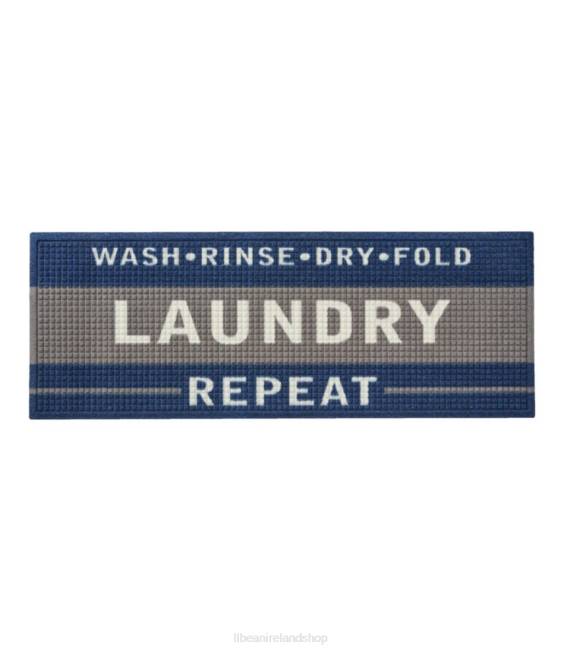 LLBean Heavyweight Recycled Waterhog Laundry Room Mat Runner Unisex J46J2661 Home Goods Indigo