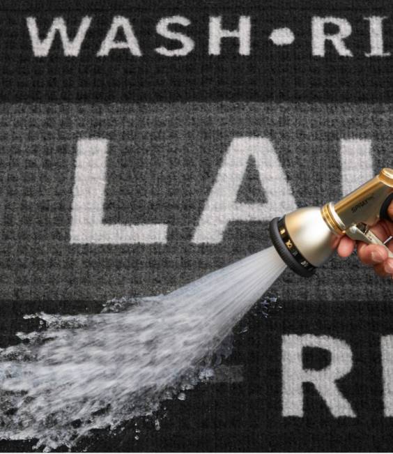 LLBean Heavyweight Recycled Waterhog Laundry Room Mat Runner Unisex J46J2661 Home Goods Indigo