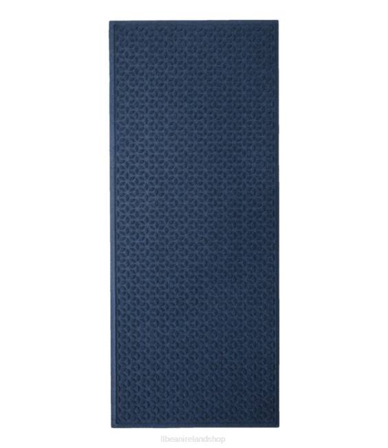 LLBean Heavyweight Recycled Waterhog Mat Runner Blooming Circles Unisex J46J2613 Home Goods Moonlight Blue