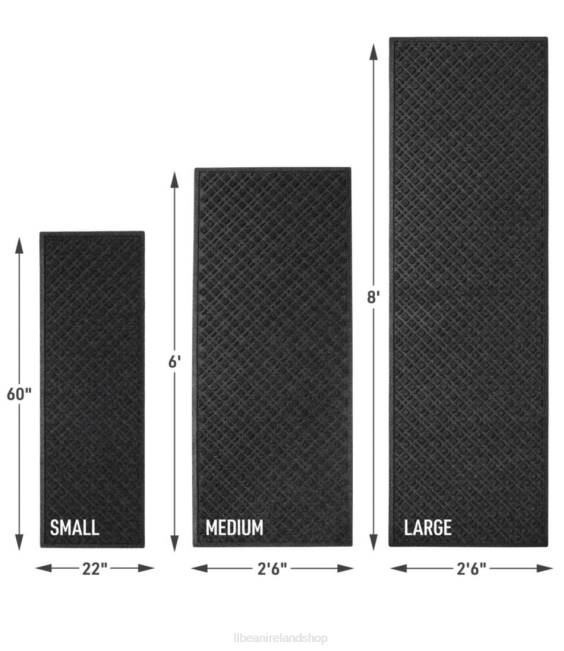 LLBean Heavyweight Recycled Waterhog Mat Runner Plaid Unisex J46J5590 Home Goods Charcoal