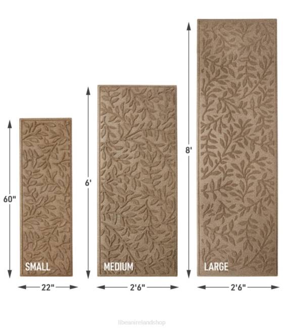 LLBean Heavyweight Recycled Waterhog Mat Runner Woodland Leaf Unisex J46J2608 Home Goods Moonlight Blue