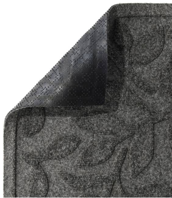 LLBean Heavyweight Recycled Waterhog Mat Runner Woodland Leaf Unisex J46J5571 Home Goods Charcoal