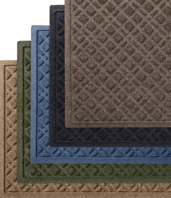 LLBean Heavyweight Waterhog Mat Set of Four Unisex J46J2714 Home Goods Moonlight Blue