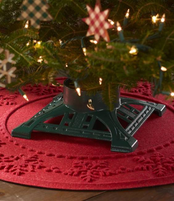 LLBean Heirloom Cast Iron Christmas Tree Stand Unisex J46J2553 Home Decor Green