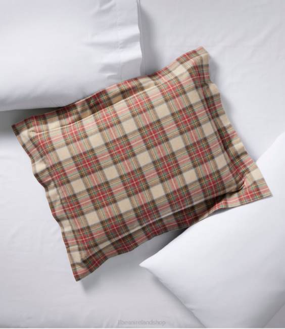 LLBean Heritage Chamois Flannel Comforter Cover Collection Plaid Unisex J46J2742 Bedding Rustic Red/Charcoal