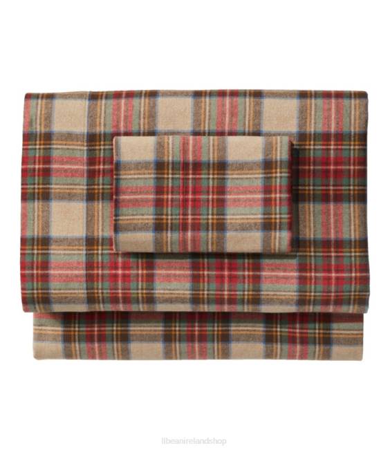 LLBean Heritage Chamois Flannel Sheet Collection Plaid Unisex J46J5521 Bedding Antique Dress Stewart