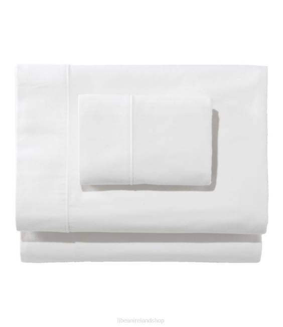 LLBean Heritage Chamois Flannel Sheet Collection Unisex J46J2746 Bedding White