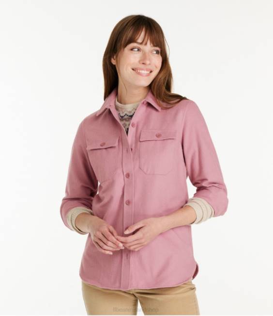 LLBean Heritage Chamois Shirt Women J46J4881 Clothing Rich Red