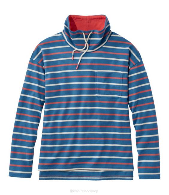LLBean Heritage Mariner Top Women J46J3316 Clothing Marine Blue/Mineral Red