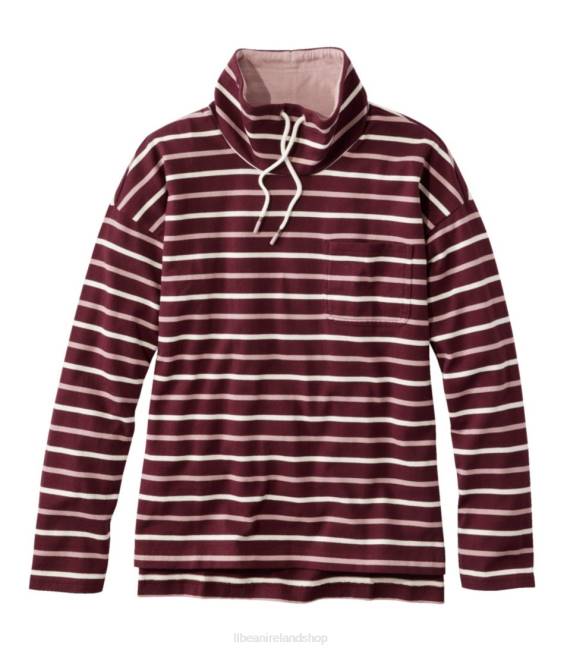 LLBean Heritage Mariner Top Women J46J4889 Clothing Deep Wine/Tawny Rose