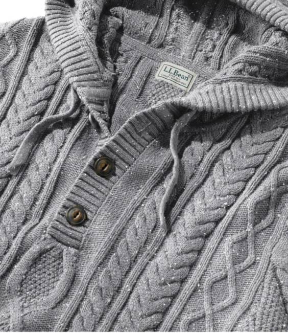 LLBean Heritage Soft Cotton Fisherman Sweater Men J46J726 Clothing Soft Spruce