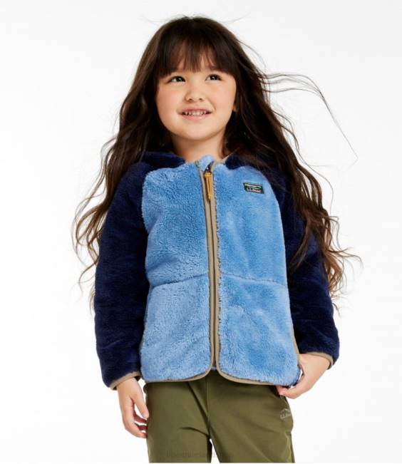 LLBean Hi-Pile Fleece Jacket Kids J46J3672 Outerwear Bright Navy/Soft Blue