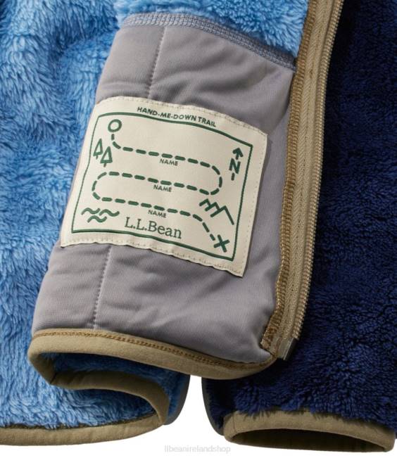 LLBean Hi-Pile Fleece Jacket Kids J46J3672 Outerwear Bright Navy/Soft Blue