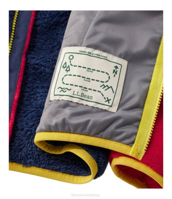 LLBean Hi-Pile Fleece Kids J46J3670 Outerwear Dark Red/Bright Navy