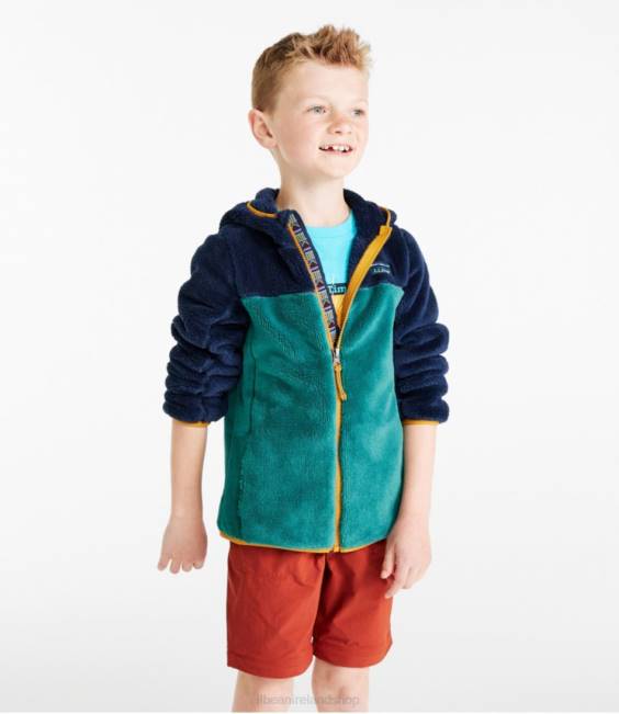 LLBean Hi-Pile Fleece Kids J46J902 Outerwear Bright Navy/Warm Teal
