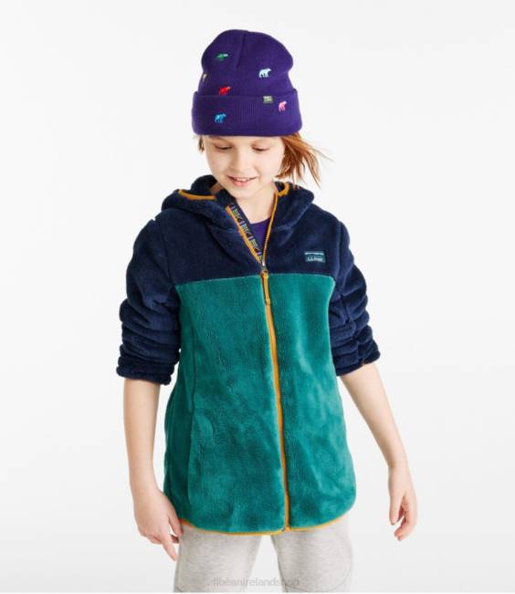 LLBean Hi-Pile Fleece Kids J46J902 Outerwear Bright Navy/Warm Teal