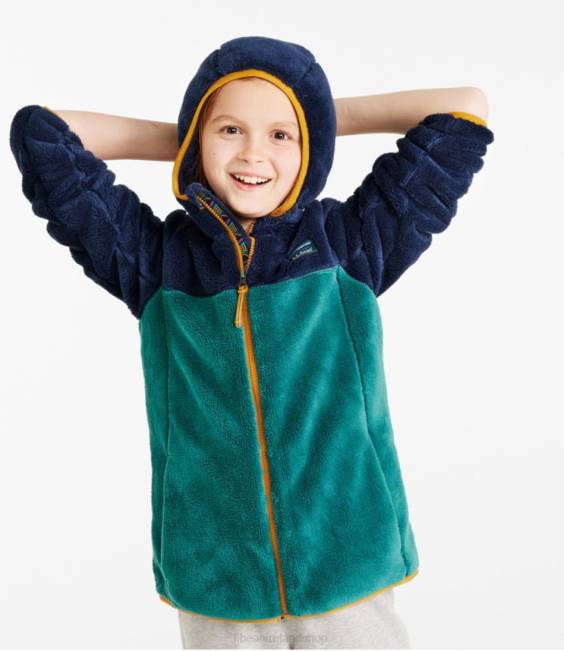LLBean Hi-Pile Fleece Kids J46J902 Outerwear Bright Navy/Warm Teal