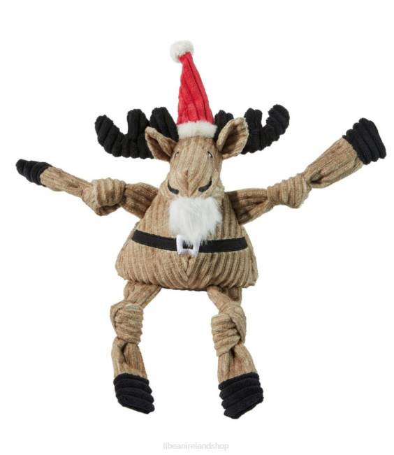 LLBean Holiday Knottie Dog Toy Unisex J46J2084 Home Goods Santa Moose