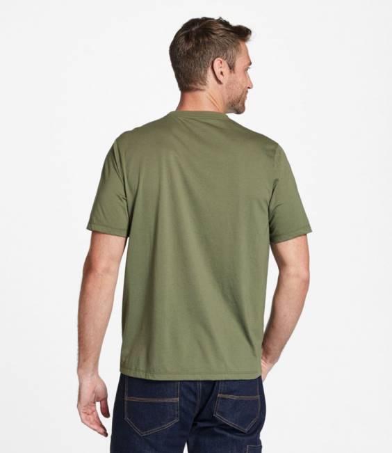 LLBean Hunter\s Graphic Tee Men J46J5891 Clothing Deep Olive