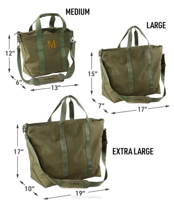 LLBean Hunter\s Tote Bag Zip-Top with Shoulder Strap Unisex J46J5238 Outdoor Equipment Olive Drab
