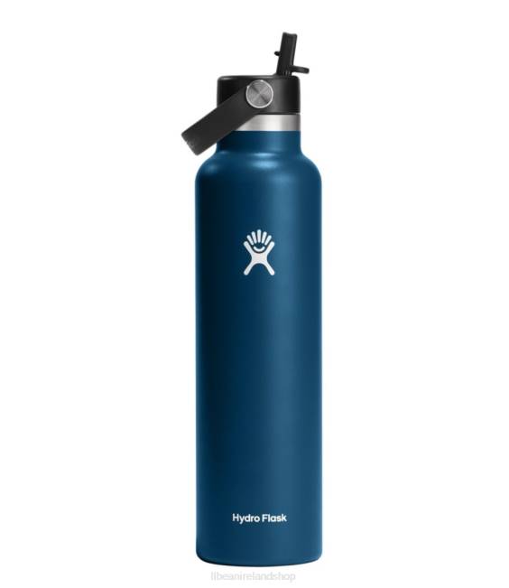LLBean Hydro Flask Standard Mouth Water Bottle with Flex Straw Cap Unisex J46J5351 Outdoor Accessories Indigo