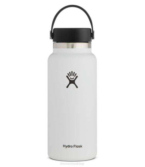 LLBean Hydro Flask Wide Mouth Water Bottle Unisex J46J5329 Outdoor Accessories White