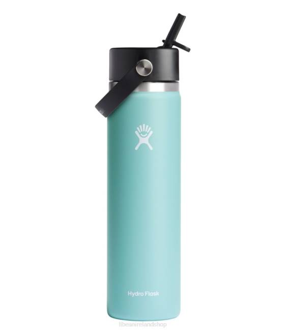 LLBean Hydro Flask Wide Mouth Water Bottle with Flex Straw Cap Unisex J46J4102 Outdoor Accessories Dew
