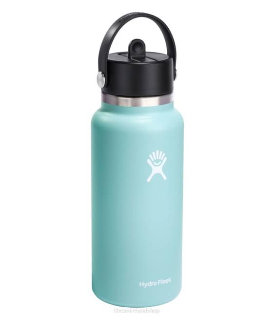 LLBean Hydro Flask Wide Mouth Water Bottle with Flex Straw Cap Unisex J46J5306 Outdoor Accessories Dew