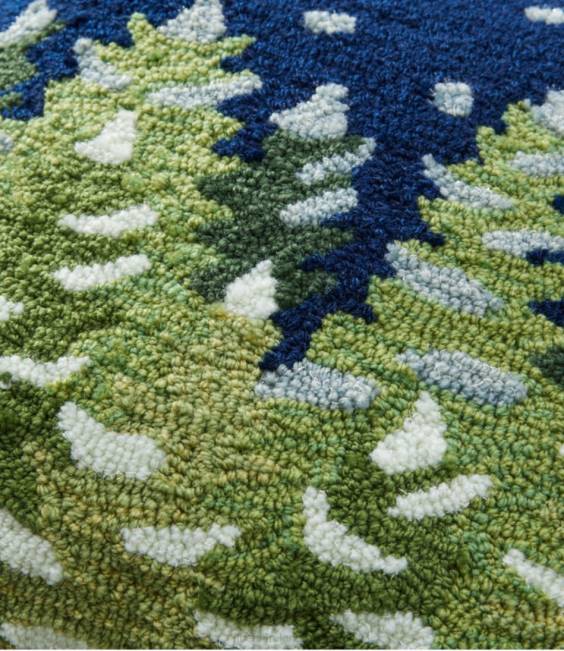 LLBean Indoor/Outdoor Hooked Pillow Let it Snow Unisex J46J2577 Home Decor Multi