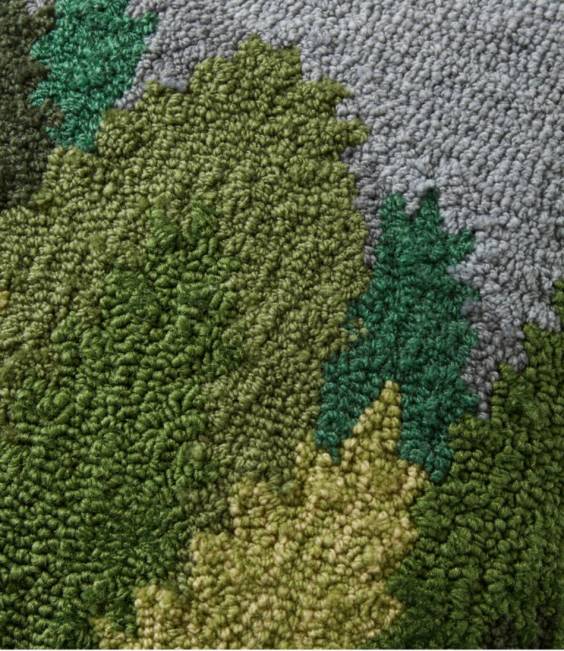 LLBean Indoor/Outdoor Hooked Pillow Mountain Scene Unisex J46J2506 Home Decor Multi